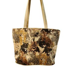 Cute Kitty tapestry purse  tote carry all